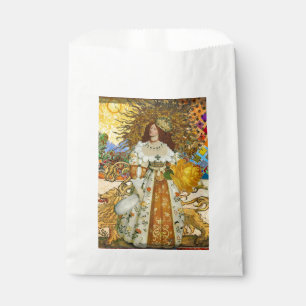 Sachets En Papier Femme Vintage Soleil Doré : Art Collage Zodiaque L