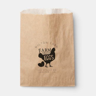 Sachets En Papier ferme oeufs frais rustique