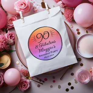 Sachets En Papier Fête d'anniversaire 90 ans 90 et Fabuleux 