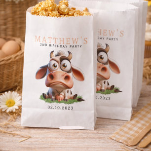 Sachets En Papier Fête d'anniversaire de 2 ans avec des animaux de f