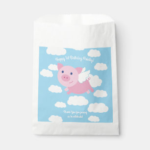 Sachets En Papier Fête d'anniversaire de Flying Pig Cute Kid's Birth