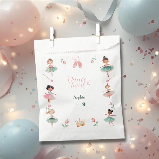 Sachets En Papier Fête d'anniversaire de la danse et de la fillette (Créateur téléchargé)