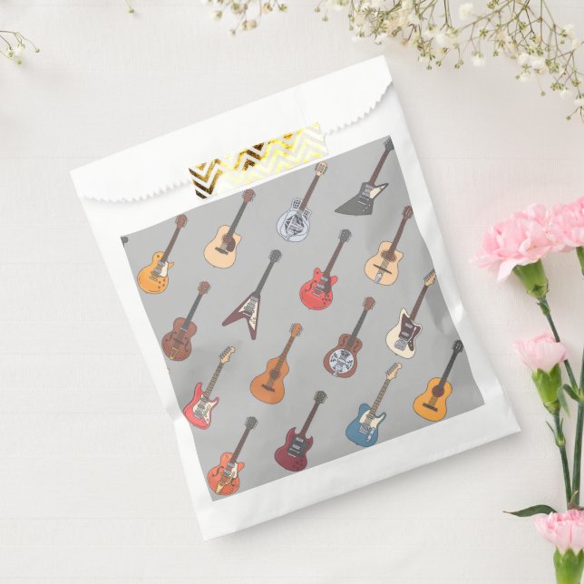 Sachets En Papier Fête d'anniversaire de la guitare (Scellé)