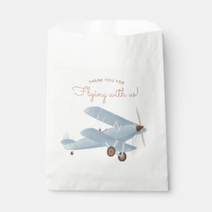 Sachets En Papier Fête d'anniversaire de l'avion Vintage voyage