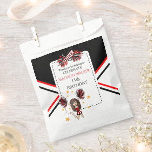 Sachets En Papier Fête d'anniversaire de meneuse de claque Noir, Rou