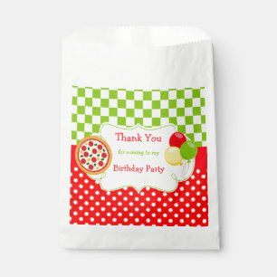 Sachets En Papier Fête d'anniversaire de pizza