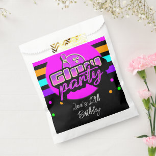 Sachets En Papier Fête d'anniversaire Neon Bowling Party Bash