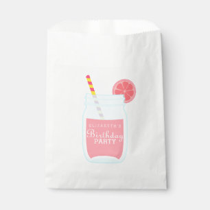 Sachets En Papier Fête d'anniversaire rose de limonade