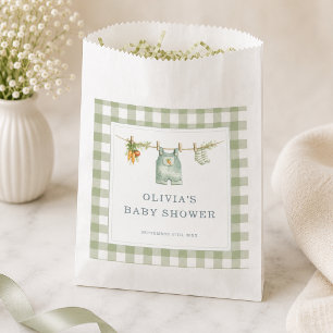 Sachets En Papier Fête de Baby Shower à carreaux de tissu Localement