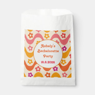 Sachets En Papier Fête de Bachelorette Rétro 70s Désorientée et Fian