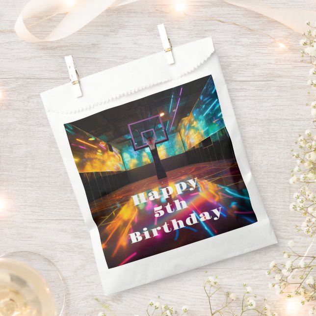 Sachets En Papier Fête de basket-ball dynamique Favoriser le sac (Coupé)