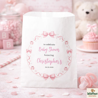 Sachets En Papier Fête de Bébé Fille Arc-en-Ciel Rose - Une Fête Amu