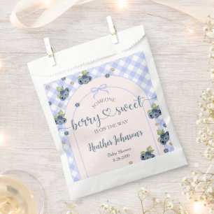 Sachets En Papier Fête de bébé garçon sucré myrtille
