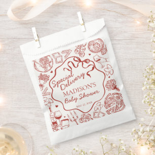 Sachets En Papier Fête de bébé Livraison Spéciale Pâtes Italiennes