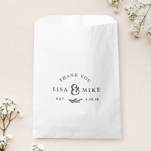 Sachets En Papier Fête de Fiançailles Botanique Rustique pour un Mar