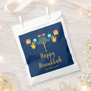 Sachets En Papier Fête de Hanoukka avec menorah