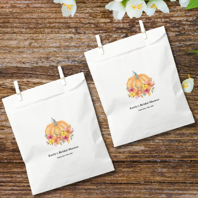 Sachets En Papier Fête de mariage automnale à thème citrouille  (Créateur téléchargé)