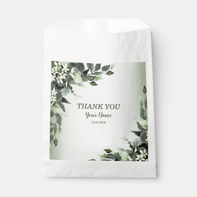 Sachets En Papier Fête de mariage Cadeau verdure Feuilles floraux (Devant)