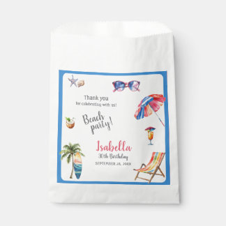 Sachets En Papier Fête de plage tropicale estivale