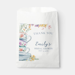 Sachets En Papier Fête de Thé aux Fleurs Sauvages Mariage Floral