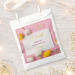 Sachets En Papier Fête des mariées à thème rose
