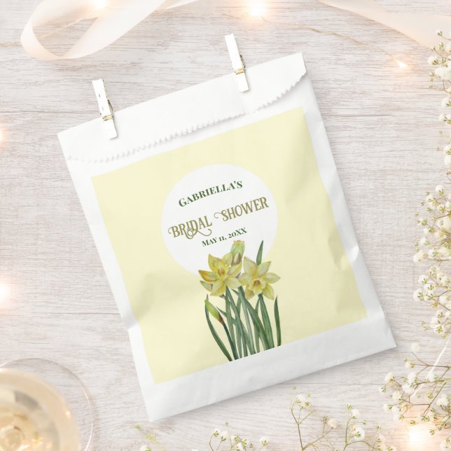 Sachets En Papier Fête des mariées Aquarelle Jaune Lumineux Daffodiq (Coupé)
