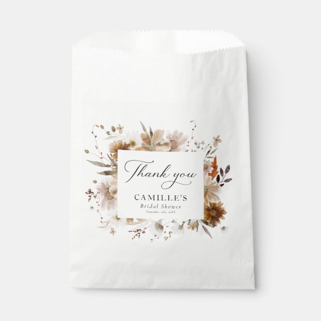 Sachets En Papier Fête des mariées botanique Boho (Devant)