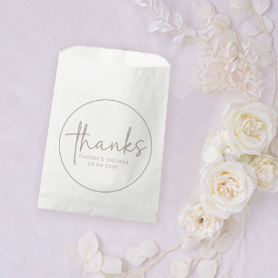 Sachets En Papier Fête des mariées de script minimaliste de type Tau