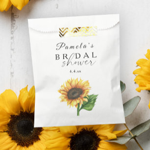 Sachets En Papier Fête des mariées de tournesol minimaliste