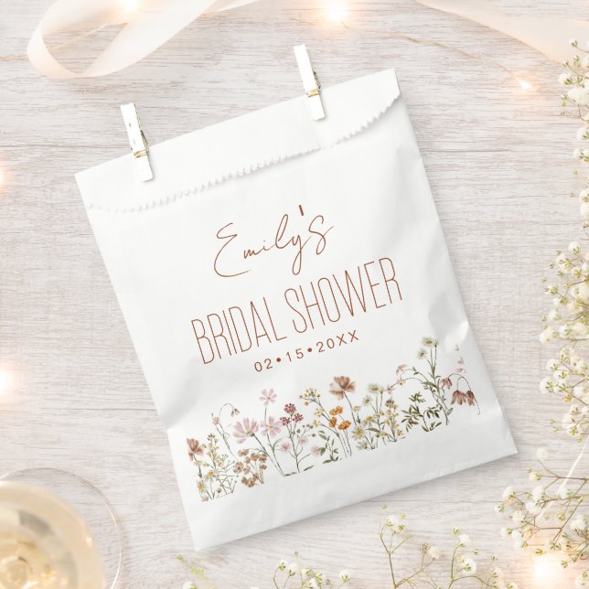 Sachets En Papier Fête des mariées fleur sauvage Boho Dans Bloom Gar (Coupé)