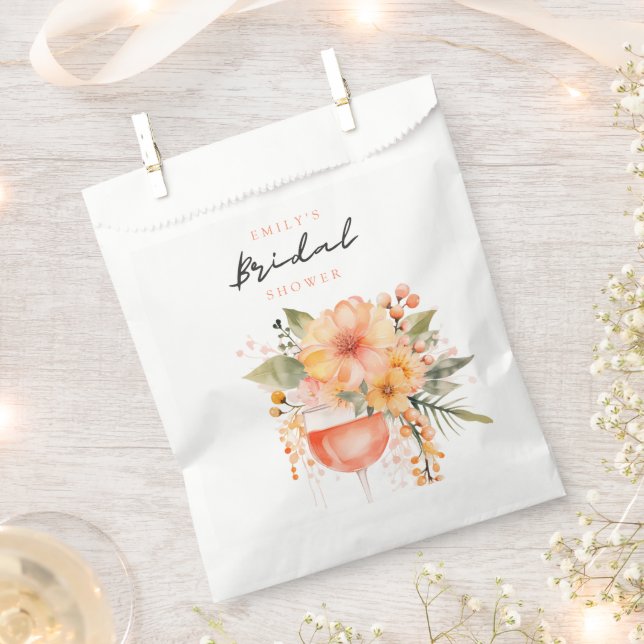 Sachets En Papier Fête des mariées florale Aperol Spritz (Coupé)