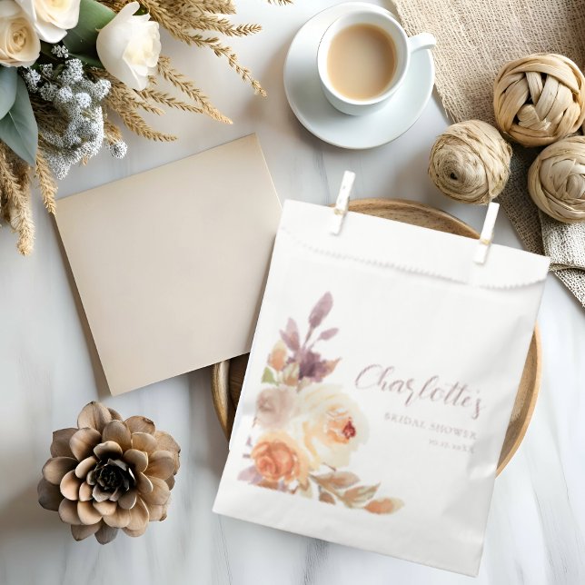 Sachets En Papier Fête des mariées florale de la chute bohème (Créateur téléchargé)