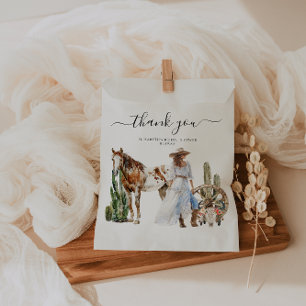 Sachets En Papier Fête des mariées occidentale de Boho MERCI