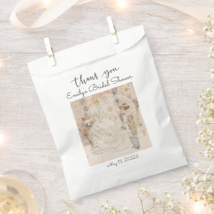 Sachets En Papier Fête des mariées vintage Art Nouveau Floral
