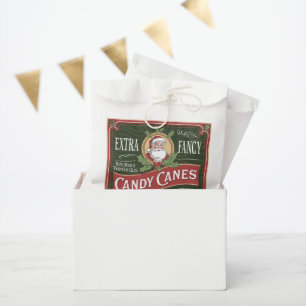 Sachets En Papier Fête sucre de canne de Noël