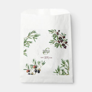 Sachets En Papier Feuille d'olive méditerranéen grec Mariage de l'îl