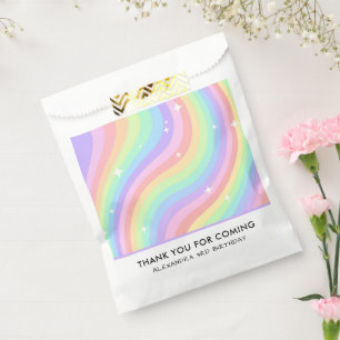 Sachets En Papier Fille arc-en-ciel colorée 3ème anniversaire