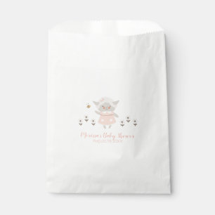 Sachets En Papier Fille Baby shower agneau rose Treat Bags