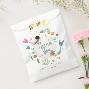 Sachets En Papier Fille mignonne magique sous la mer Anniversaire de