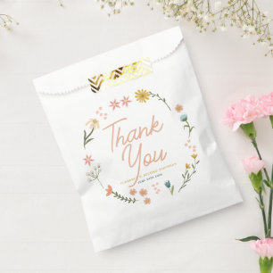 Sachets En Papier Filles Élégant Rose Bohème Fleurs de Fille Anniver