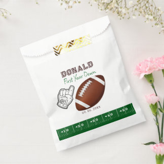 Sachets En Papier First Year Down Football Birthday 