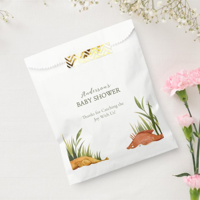 Sachets En Papier Fishing Reel Excited Little Fisherman Baby Shower  (Scellé)