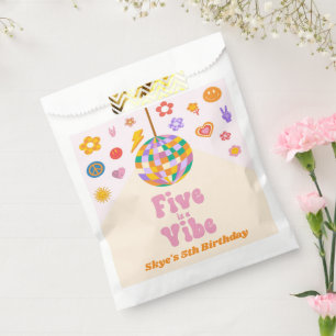 Sachets En Papier Five Is A Vibe Disco Ball 5e fête d'anniversaire