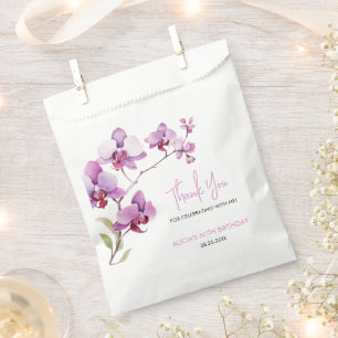 Sachets En Papier Fleur de naissance d'orchidée violette