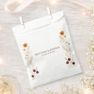 Sachets En Papier Fleur sauvage d'automne Elegant Boho Mariage