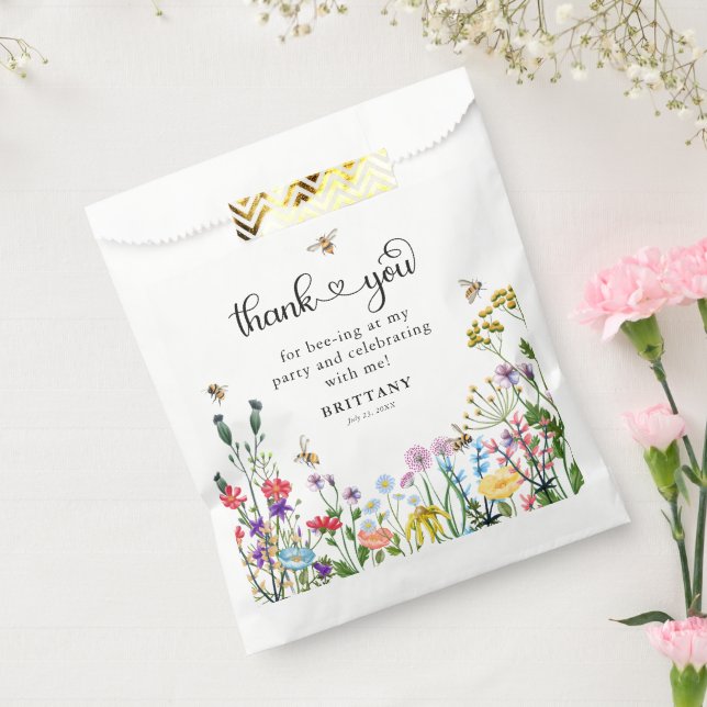 Sachets En Papier Fleur sauvage doux et Anniversaire de enfant de bo (Scellé)