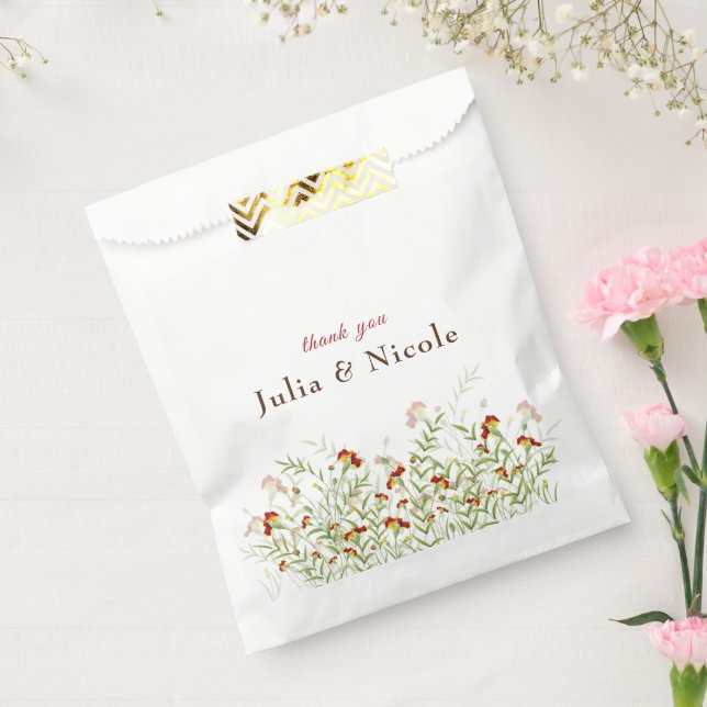 Sachets En Papier Fleur sauvage Jaune Marigold Mariage de feuillage (Scellé)