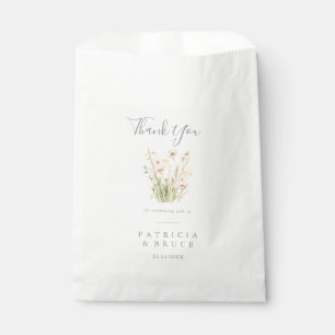 Sachets En Papier Fleur sauvage Merci Boho Blush classique Mariage