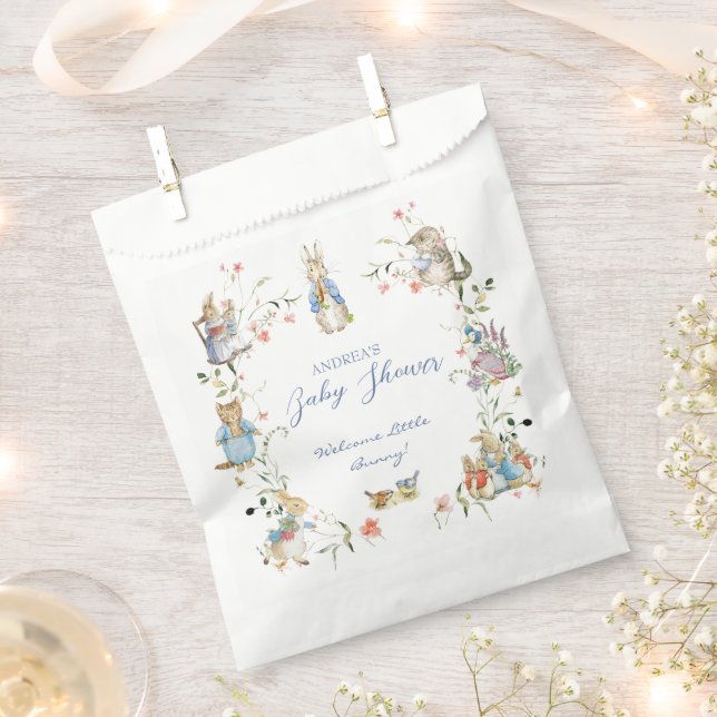 Sachets En Papier Fleur sauvage Peter le Baby shower Rabbit (Coupé)