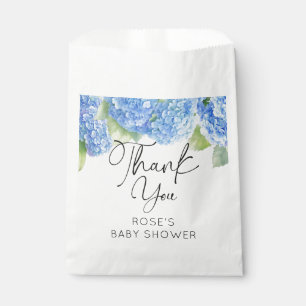 Sachets En Papier Fleurs bleues Baby shower Hydrangea
